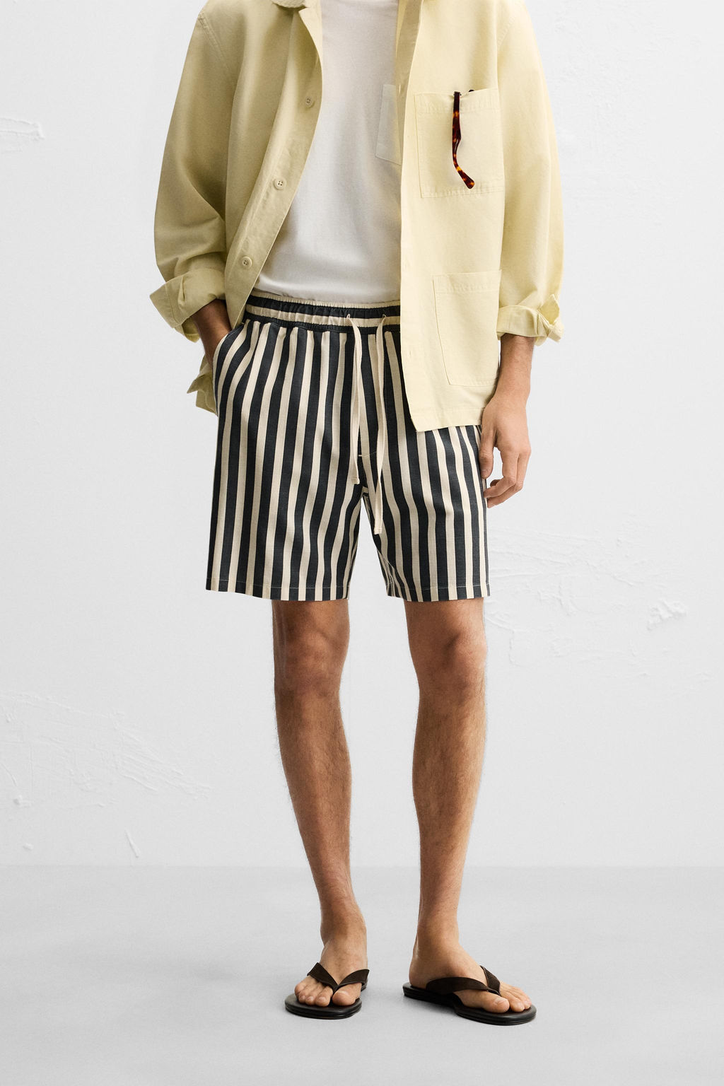 JACQUARD TEXTURED BERMUDA SHORTS - Zara фото 11