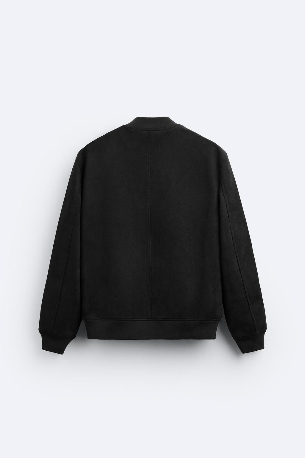 FAUX SUEDE BOMBER JACKET - Zara фото 18