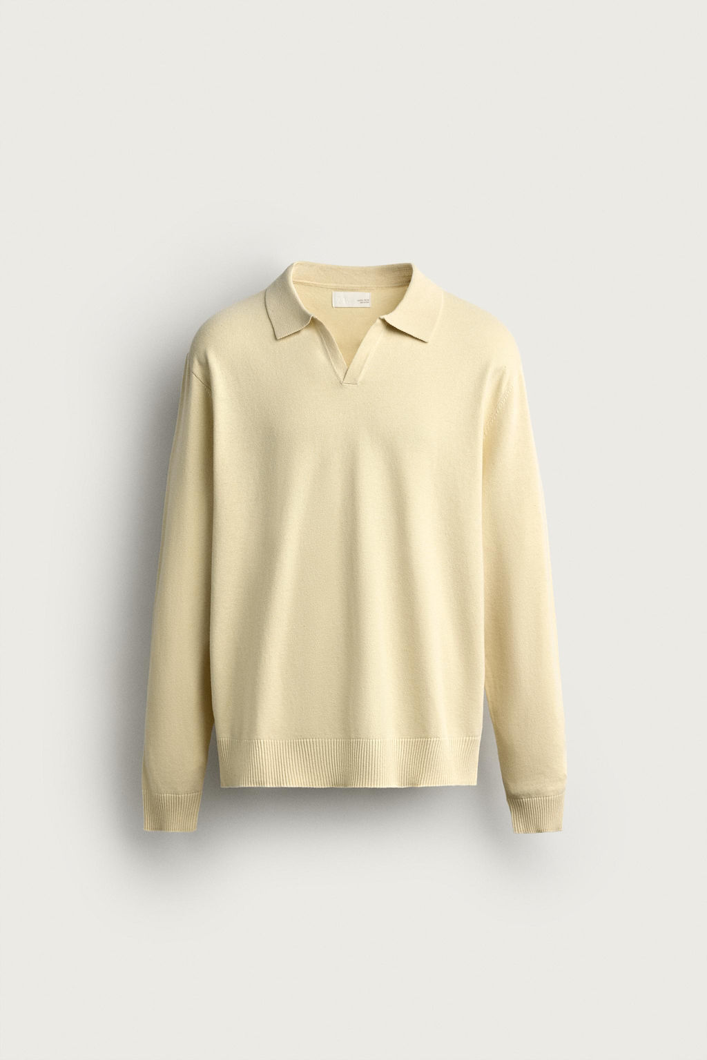 POLO PUNTO REGULAR FIT ALGOD?N - LINO / Amarillo - Zara фото 5