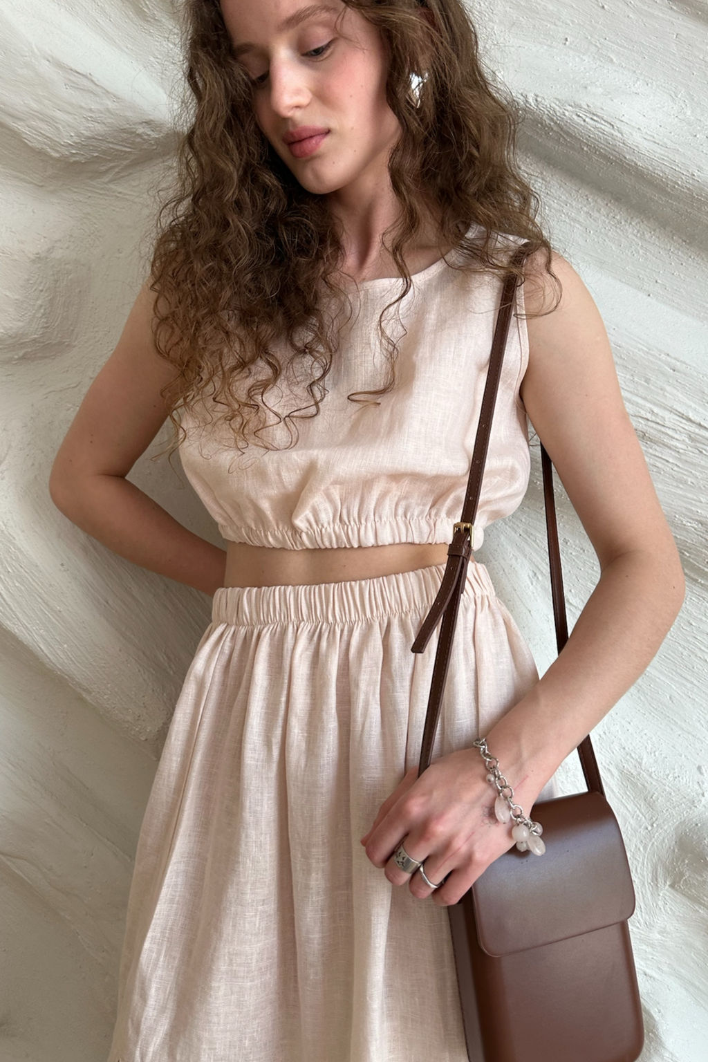 Топ лён PUFF095/01/Крем-брюле - YPSILON фото 8