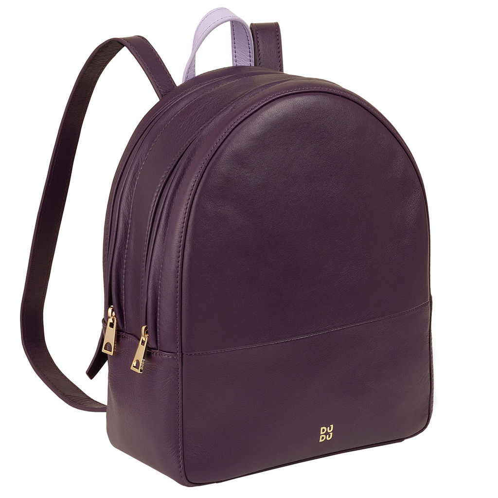 Итальянский женский кожаный рюкзак DuDu Bags серии Favignana | темно-фиолетовый