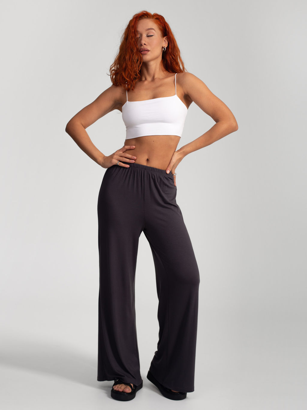 Брюки женские модал "АФИНА" ГРАФИТ