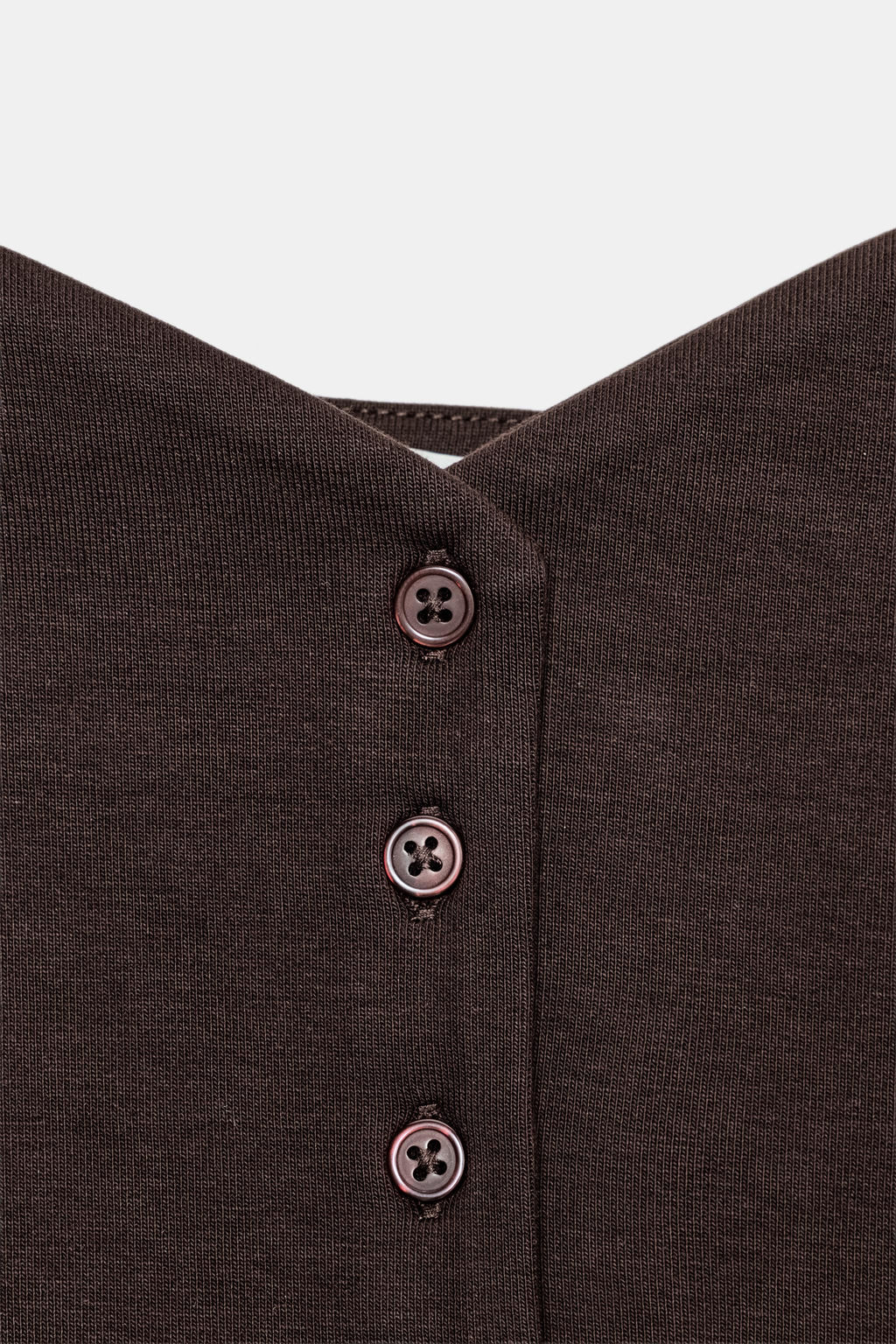 TOP ESCOTE CORAZ?N BOTONES / Marr?n - Zara фото 7