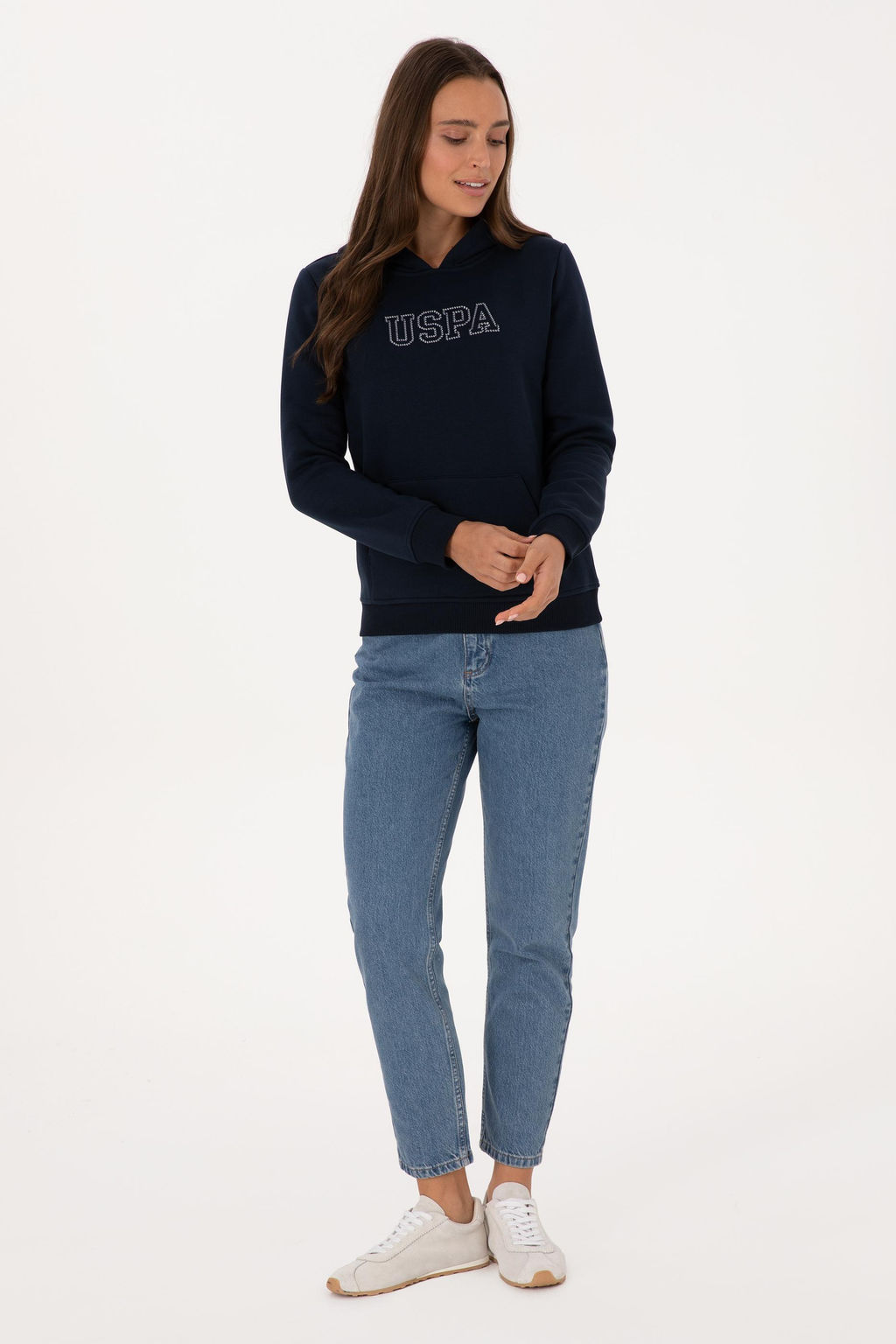Kad_n Lacivert Basic Sweatshirt Sepette S_rpriz _ndirim - U.s. polo assn фото 4