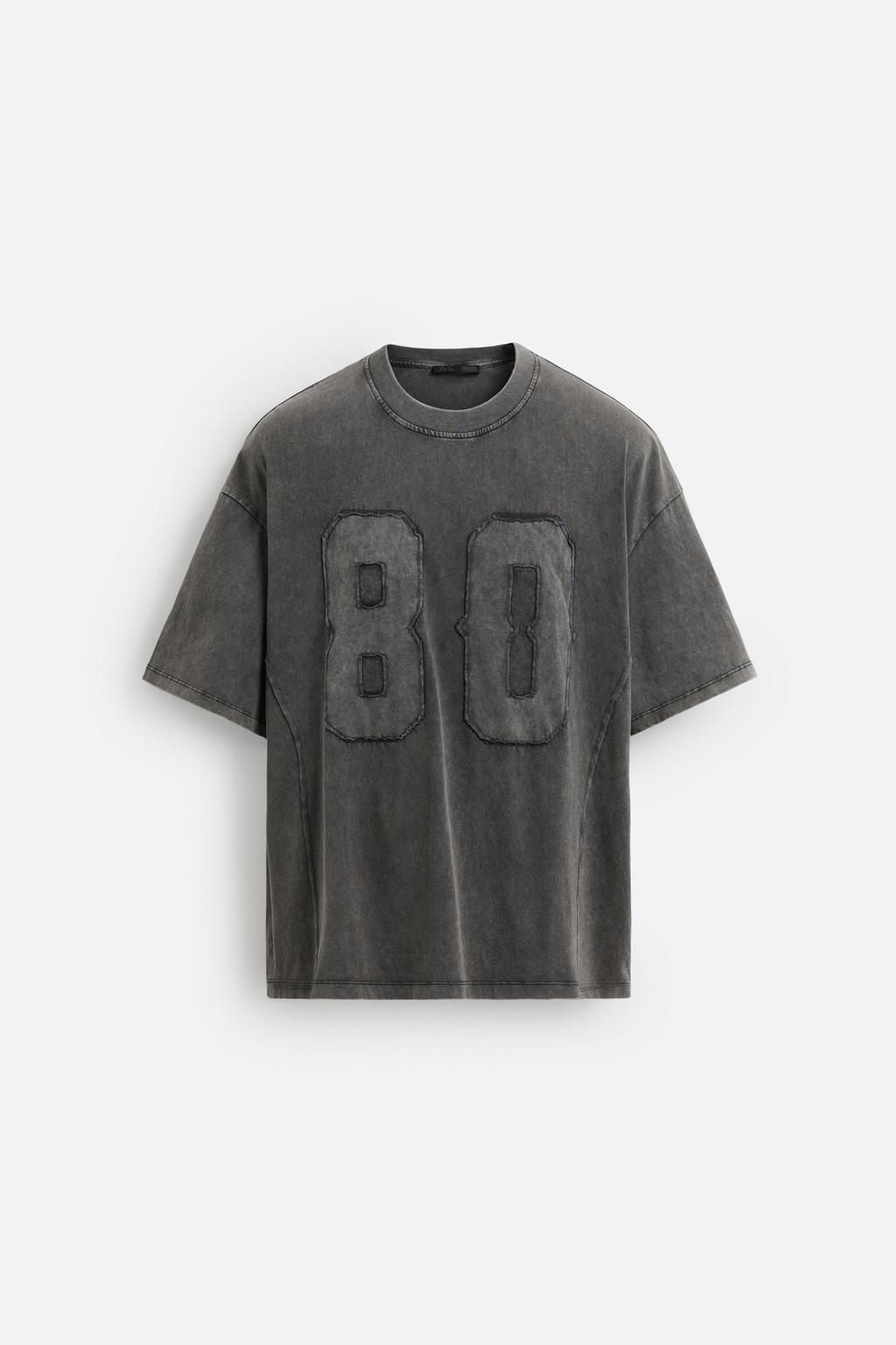 WASHED PATCH T-SHIRT - Zara фото 8