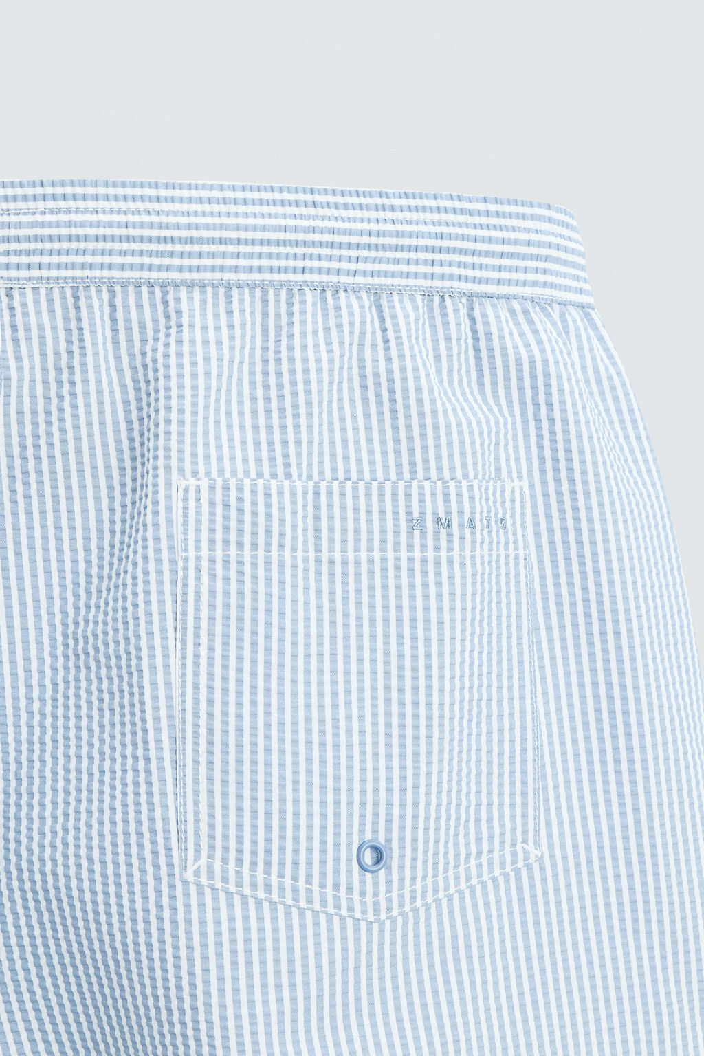 REGULAR STRIPE SEERSUCKER SWIMMING TRUNKS - Zara фото 10