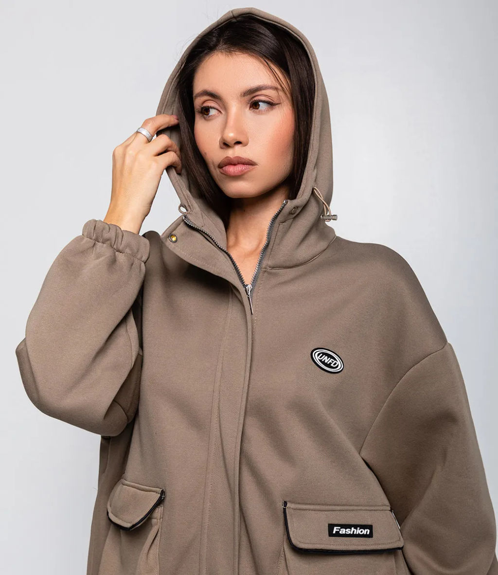 Спортивный костюм #КТ8832 (3)-2, бежево-серый