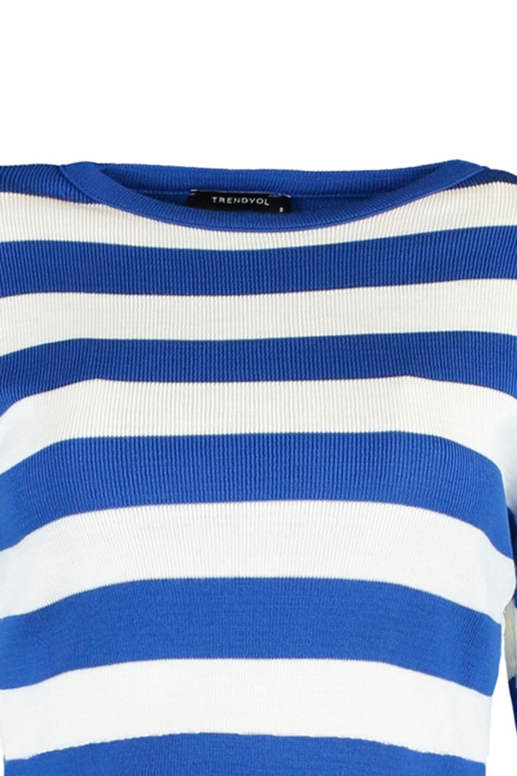 Bordo Crop Basic Cizgili Triko Kazak TWOAW23KZ00034 - Trendyolmilla фото 15