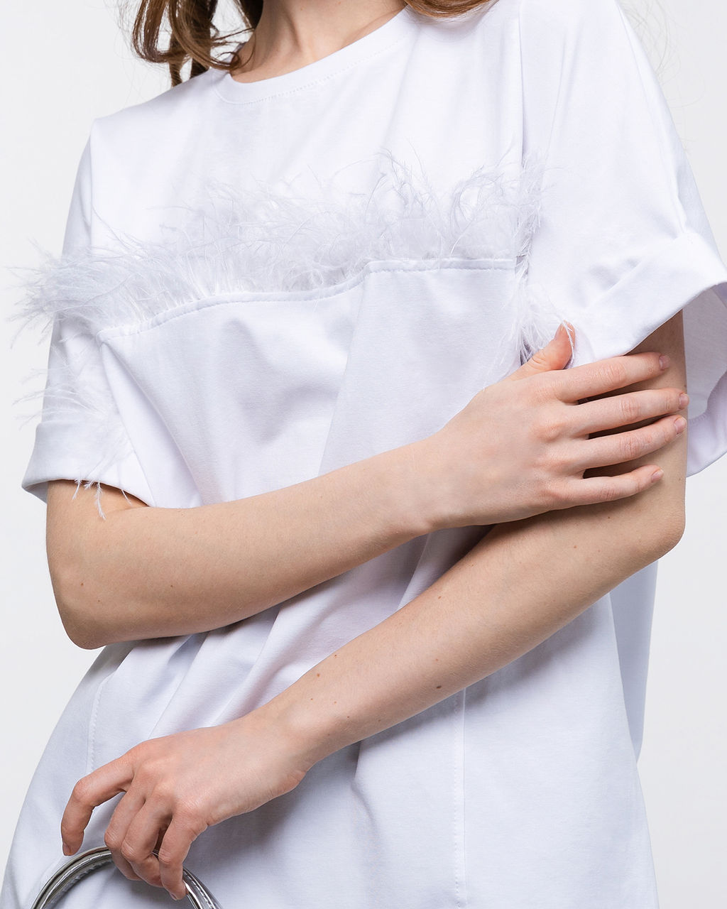 Футболка премиум качества с натуральными перьями страуса - Sahar art lab фото 4