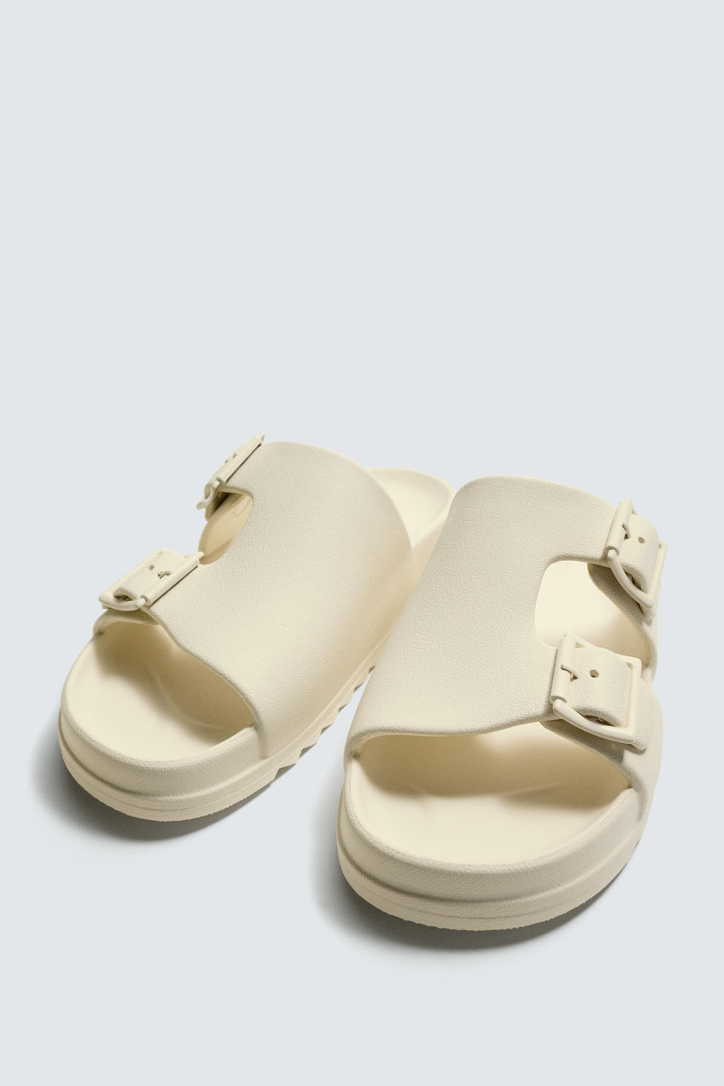 SANDALIA DOBLE TIRA ENGOMADA / Blanco Crema - Zara фото 5
