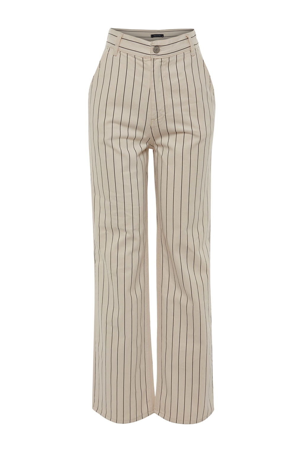 Cok Renkli Cizgili Yuksek Bel Wide Leg Jeans TWOSS23JE00247 - Trendyolmilla фото 6