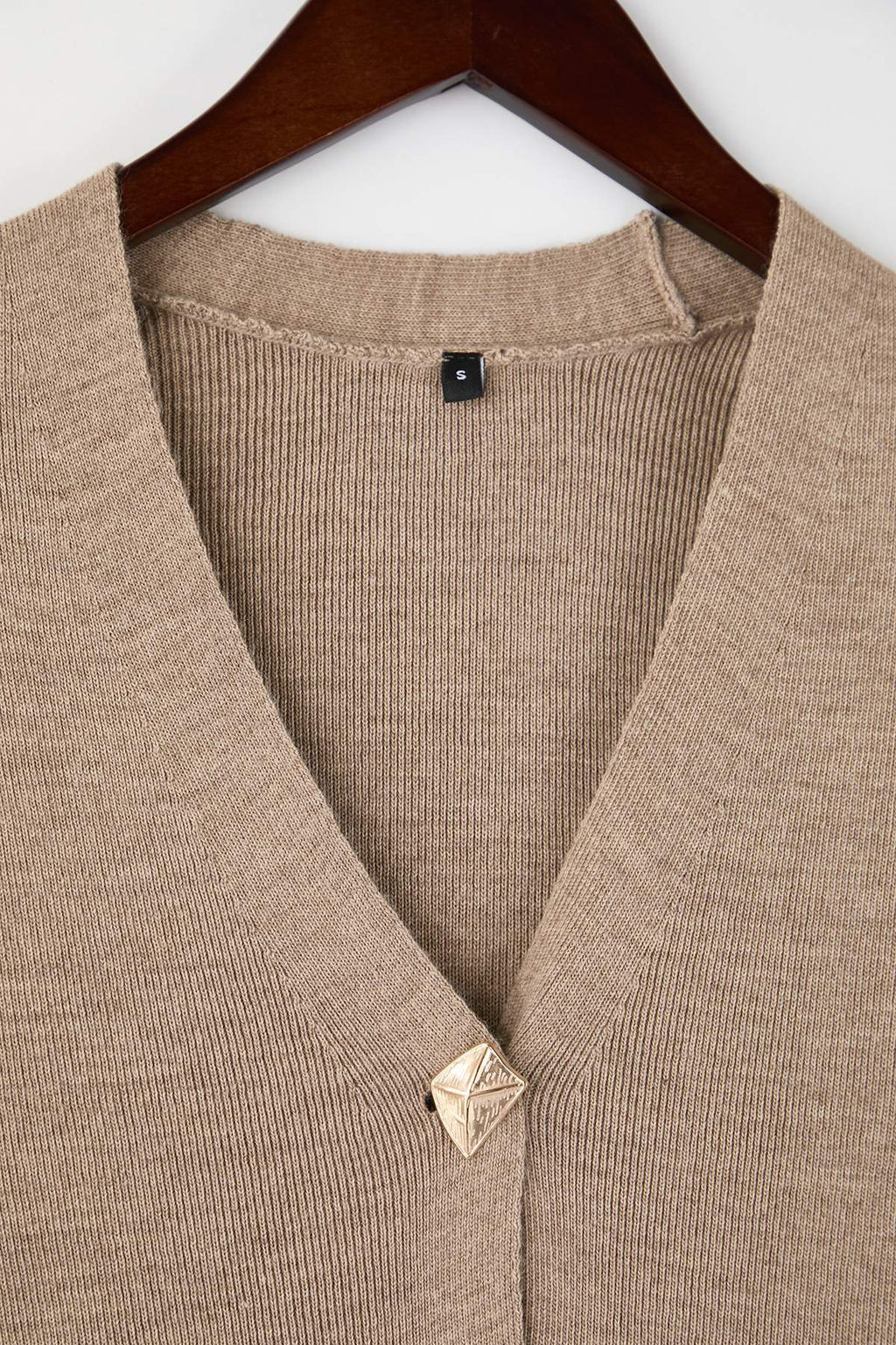 Ekru Dugme Detayl? Renk Bloklu Triko H?rka TWOAW26HI00144 - Trendyolmilla фото 12