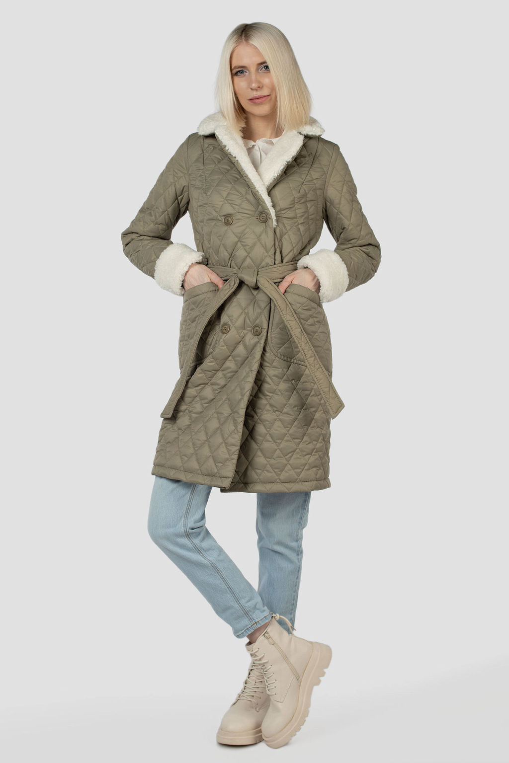 Пальто плащевка+ Утеплитель: Синтепон 150 г/м демисезонное - El podio фото 3