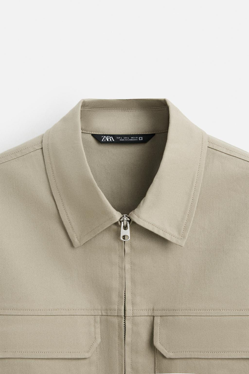 RELAXED FIT ZIP-UP OVERSHIRT - Zara фото 18