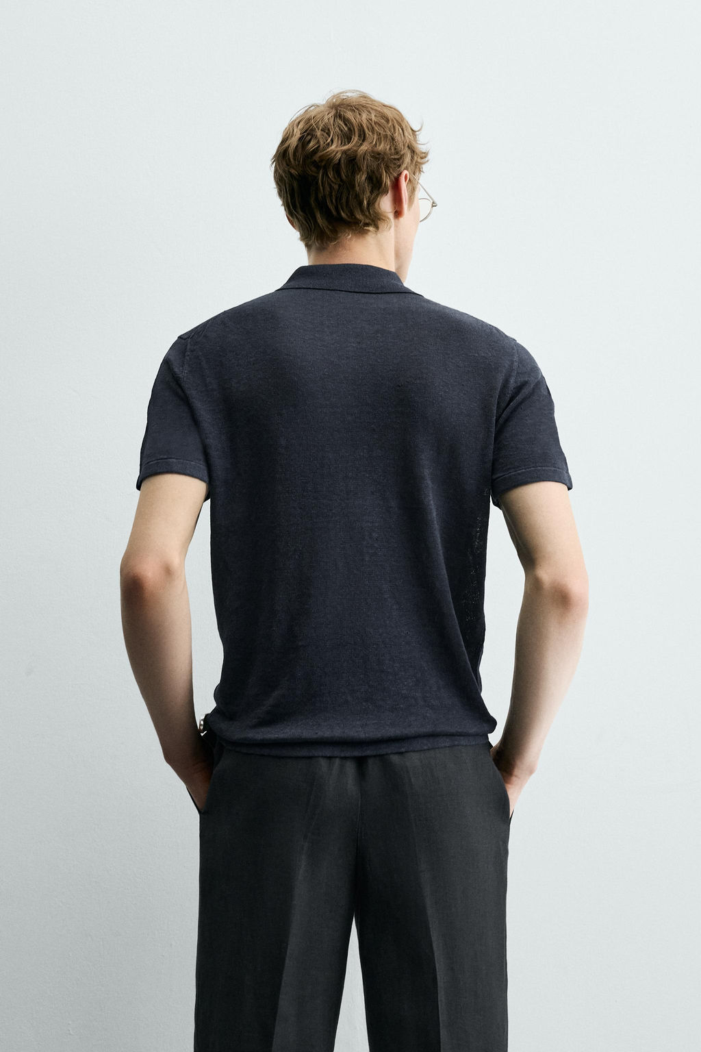POLO PUNTO REGULAR FIT 100% LINO / Verde claro - Zara фото 11