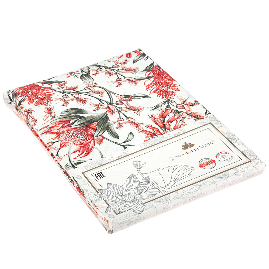 Скатерть 200х145см Сардиния, длина стола до 160см, на 6-8 персон, рогожка, хлопок Премиум 186г/м2, упаковка классическая 28х41см, Домашняя мода (Россия)  фото 3