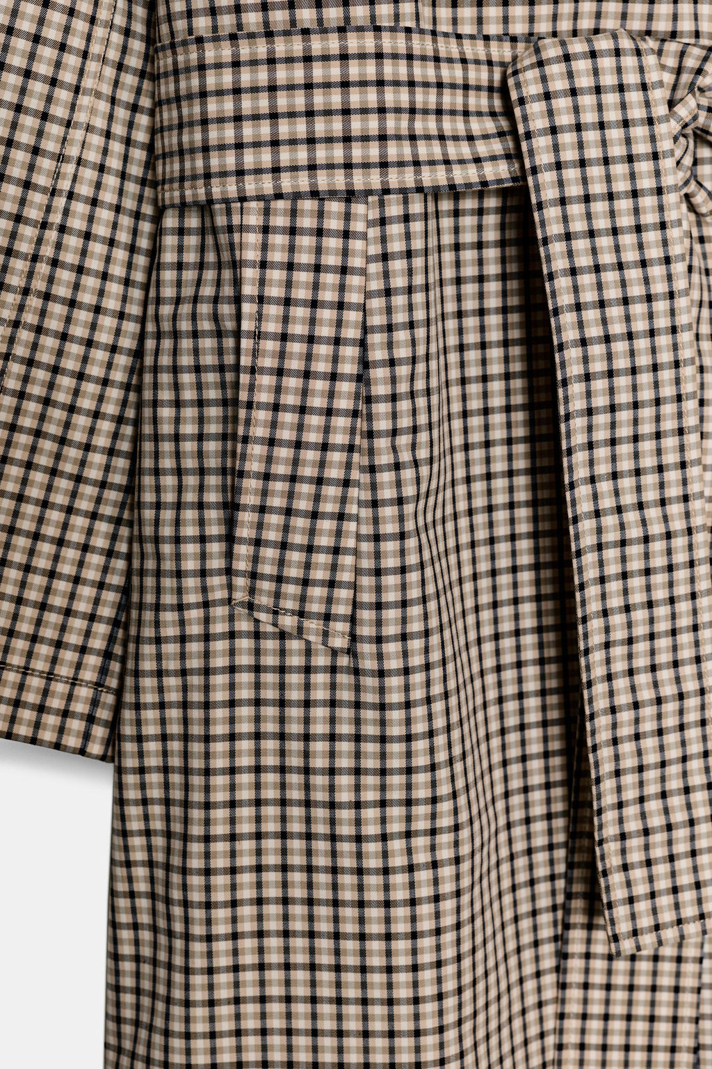 TRENCH OVERSIZE CUADROS ZW COLLECTION / Beige / Verde - Zara фото 10