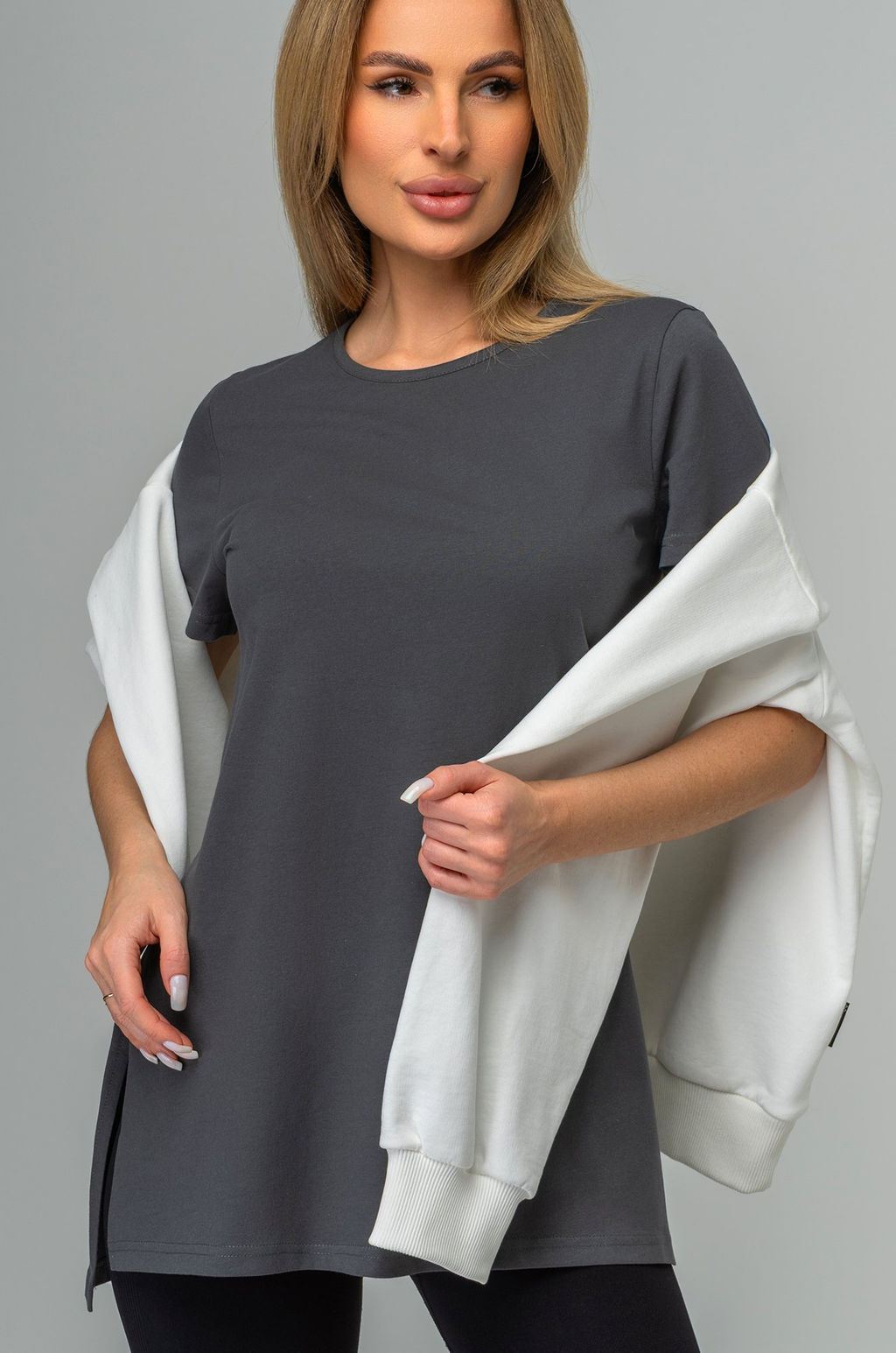 Удлиненная женская футболка с разрезами Happyfox - Happy fox фото 13