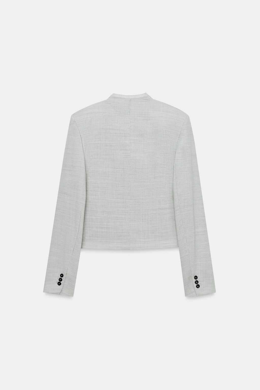 BLAZER CROPPED ZW COLLECTION LIMITED EDITION / Gris claro - Zara фото 9