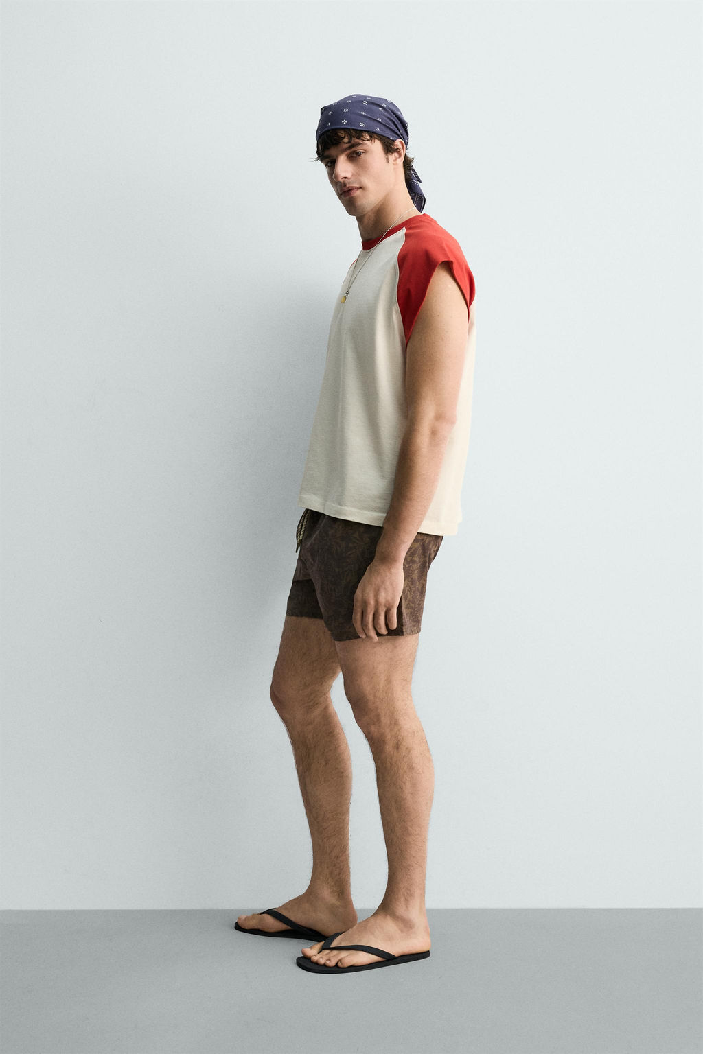CAMISETA TANK COLOR BLOCK / Crudo