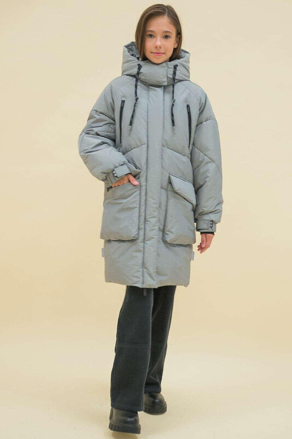 PELICAN, пальто для девочек, Серый