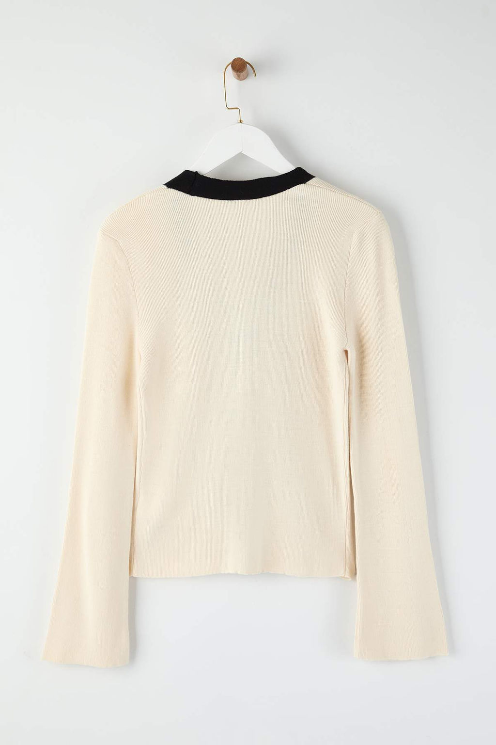 Ekru Dugme Detayl? Renk Bloklu Triko H?rka TWOAW26HI00144 - Trendyolmilla фото 6