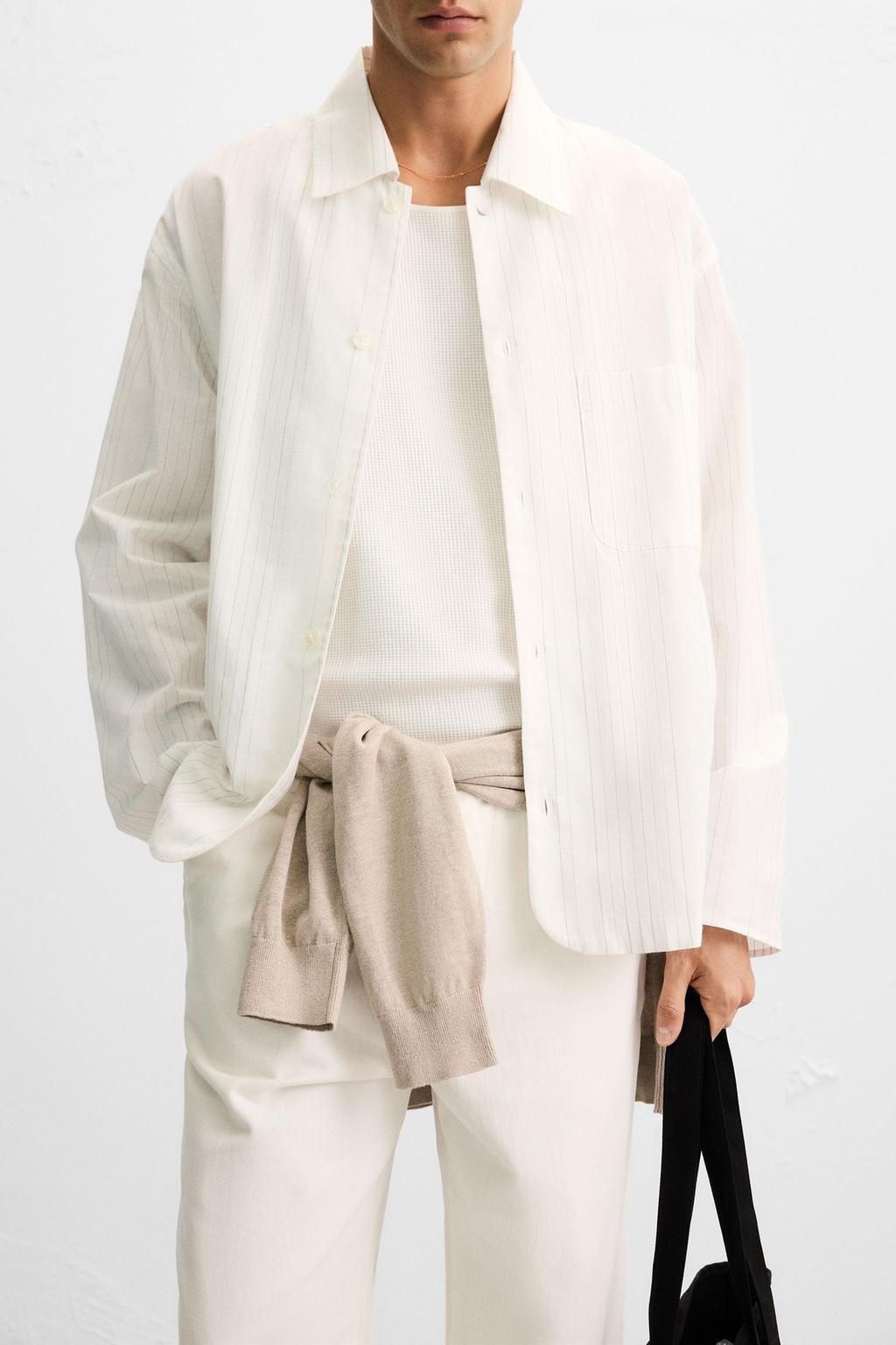 STRIPED TEXTURED SHIRT - Zara фото 6