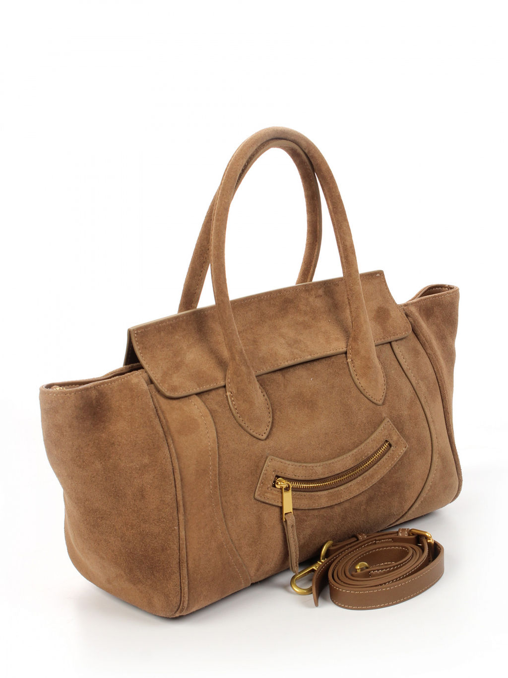 LACCOMA сумка АМ2244-2Ф-коричневый натуральная замша  фото 2