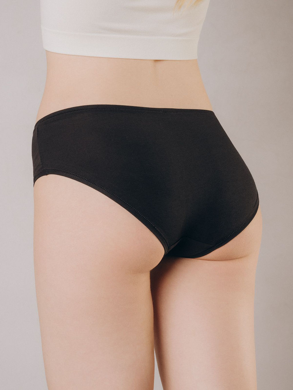 Трусы Indefini набор 2 шт хлопок с эластаном черный  фото 4