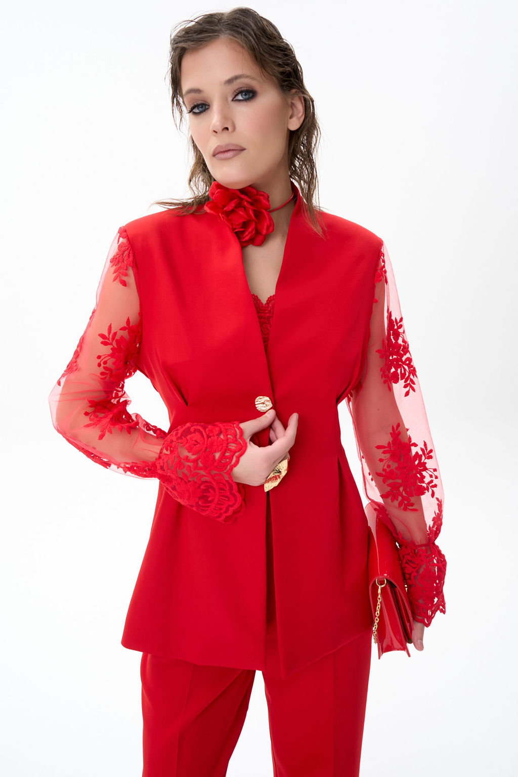 Пиджак Хейзел (красный) - Эльза фото 4