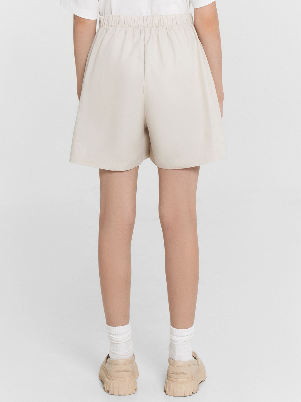Шорты-юбка для девочек бежевые - Mark formelle фото 4