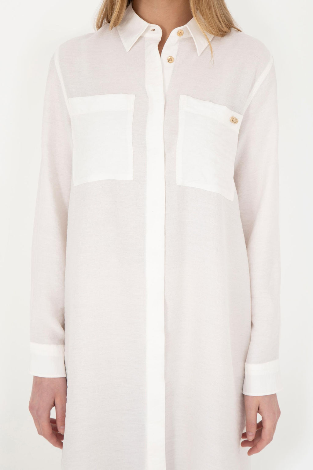 Женское тканое платье цвета экрю - U.s. polo assn фото 13