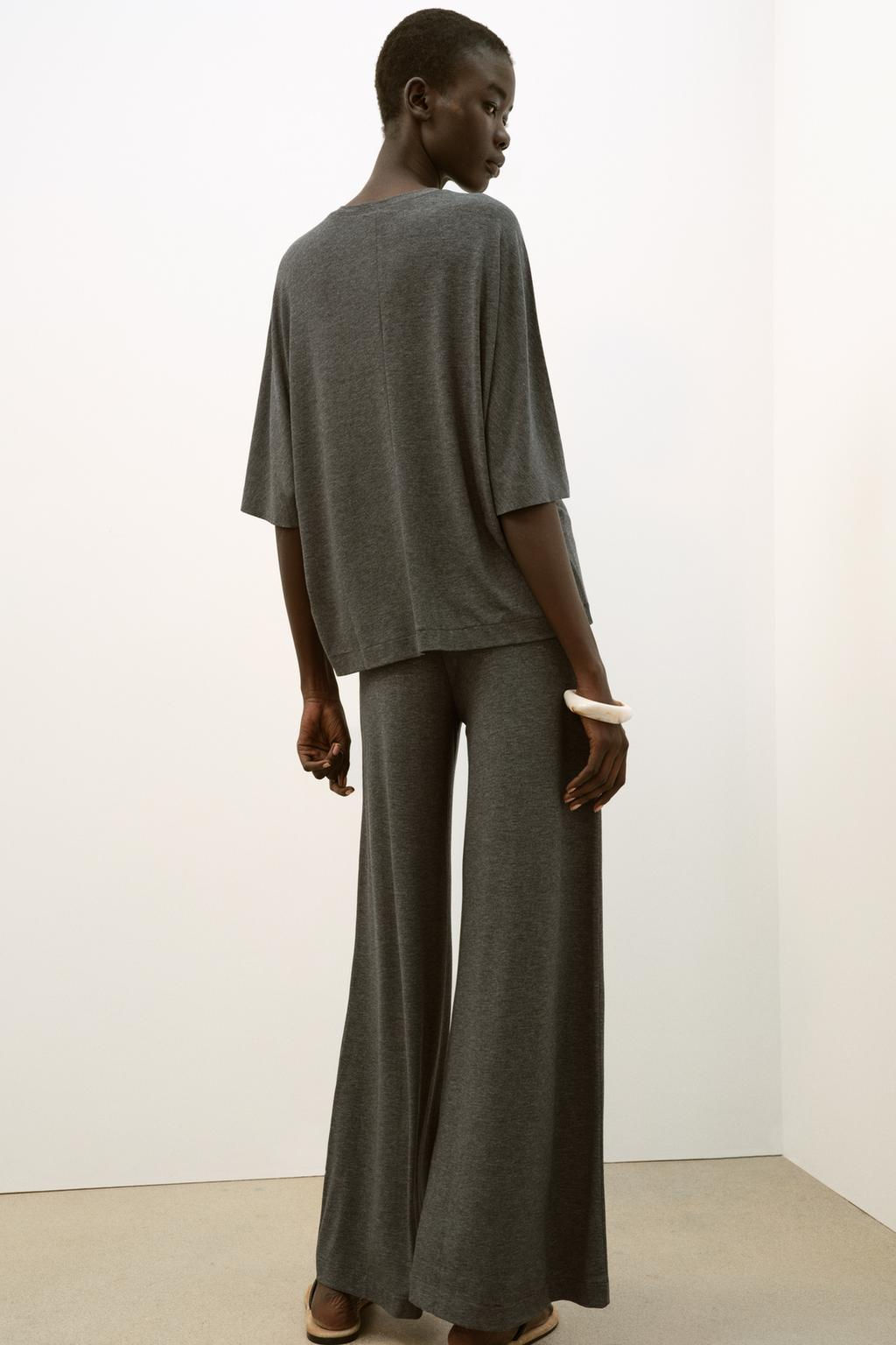 FLOWING PALAZZO TROUSERS - Zara фото 9