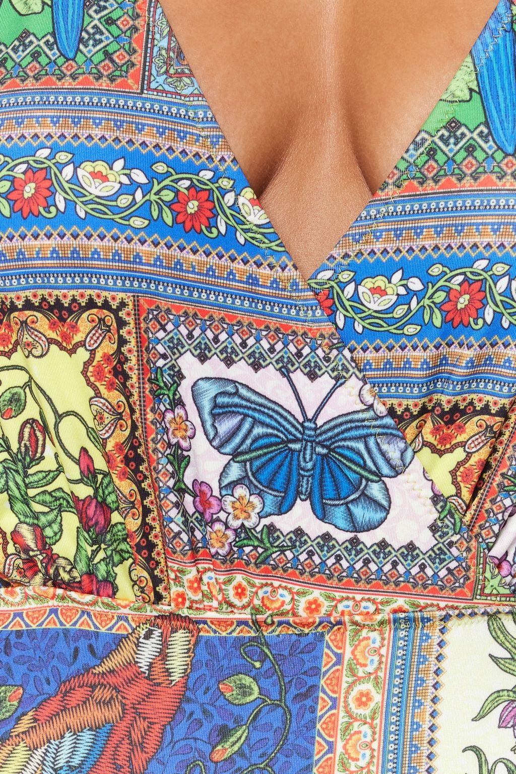 Tropikal Desenli Kruvaze Normal Paca Mayo TBESS23MA00246