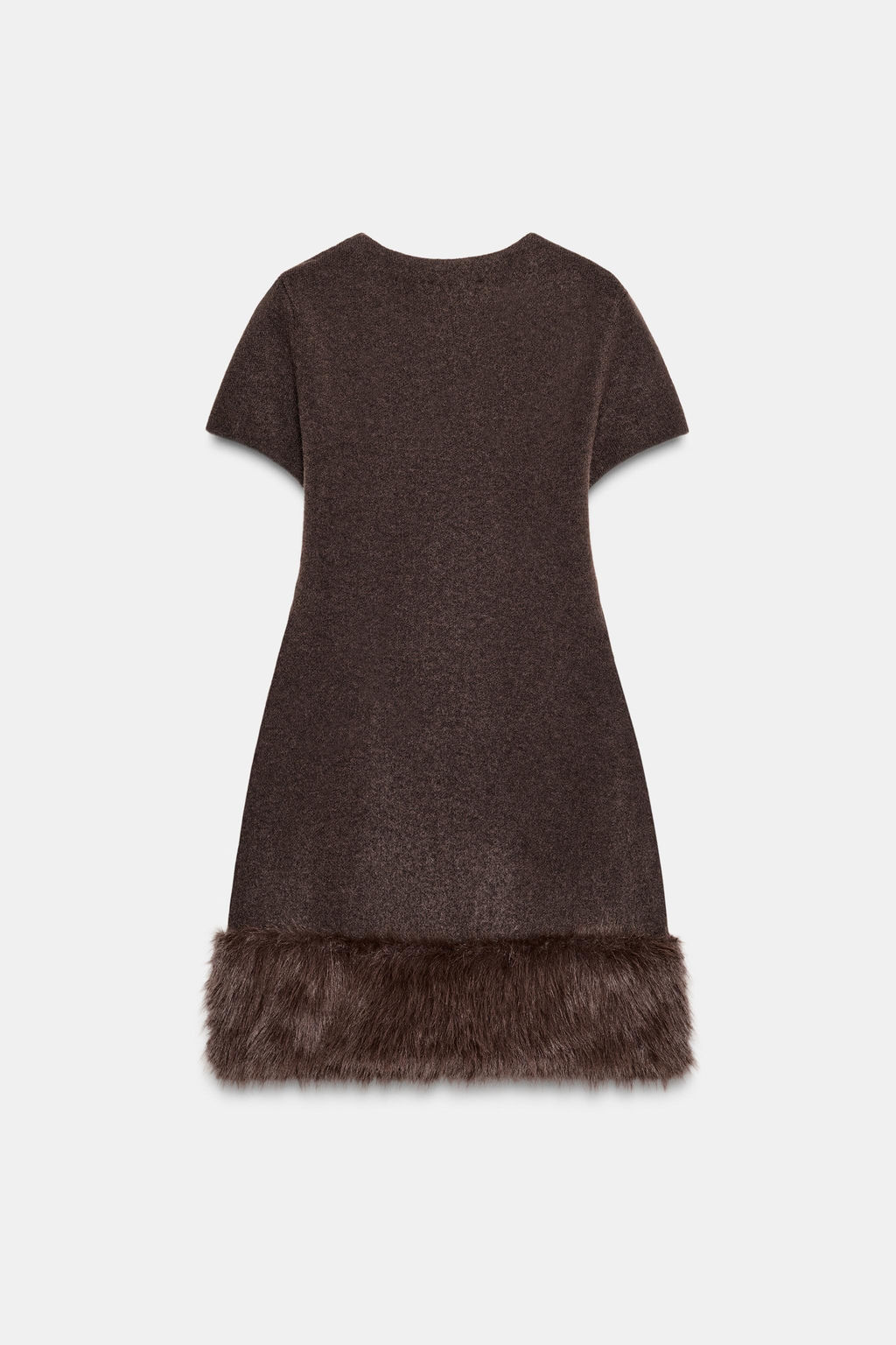KNIT DRESS WITH FAUX FUR DETAIL - Zara фото 7