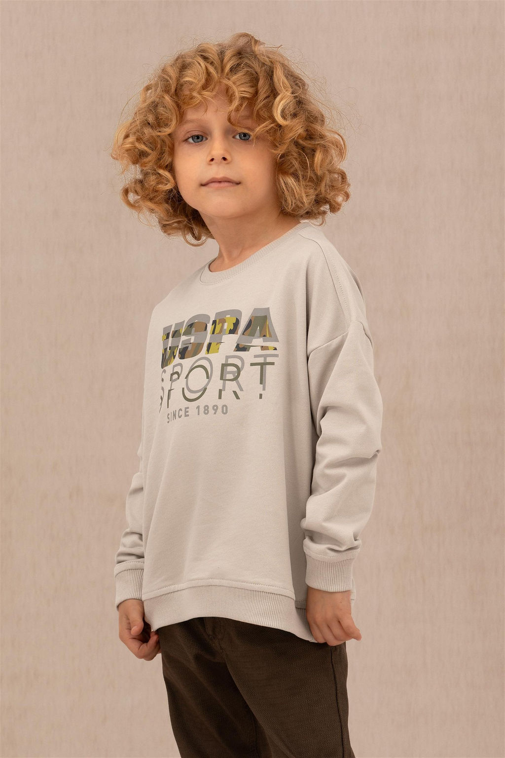 U. S. Polo Assn / Бежевый свитшот с круглым вырезом Boy для мальчиков - U.s. polo assn фото 6