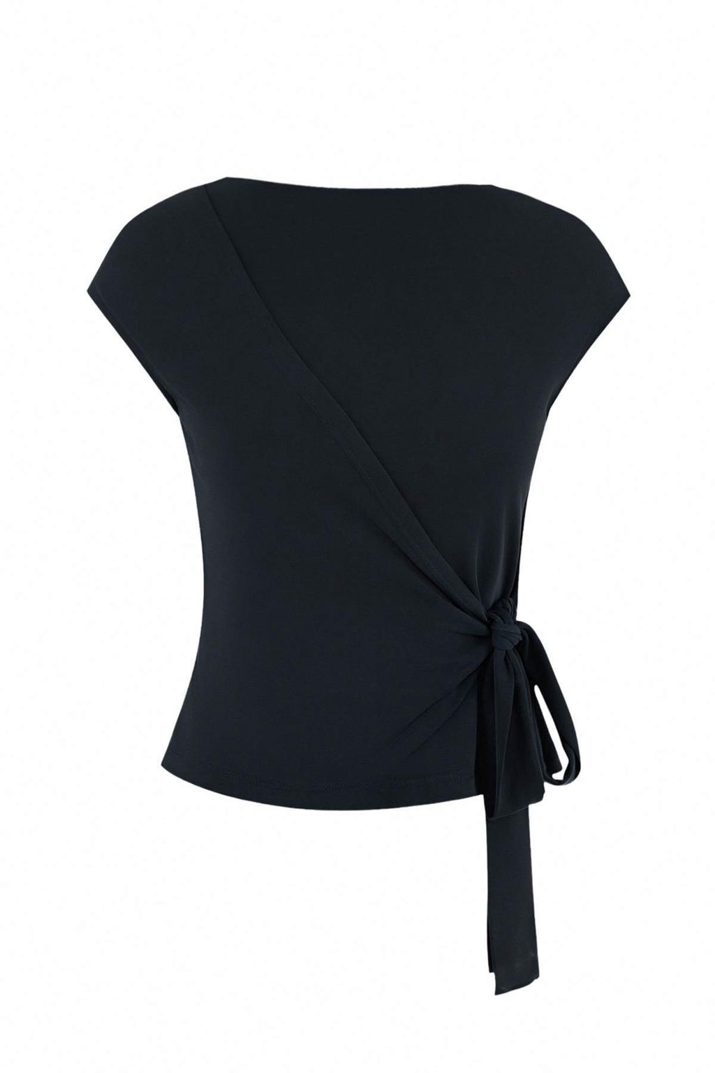 Antrasit Fitted/Vucuda Oturan Kruvaze Kay?k Yaka Baglama Detayl? Modall? Orme Bluz TWOSS26BZ00275 - Trendyolmilla фото 5