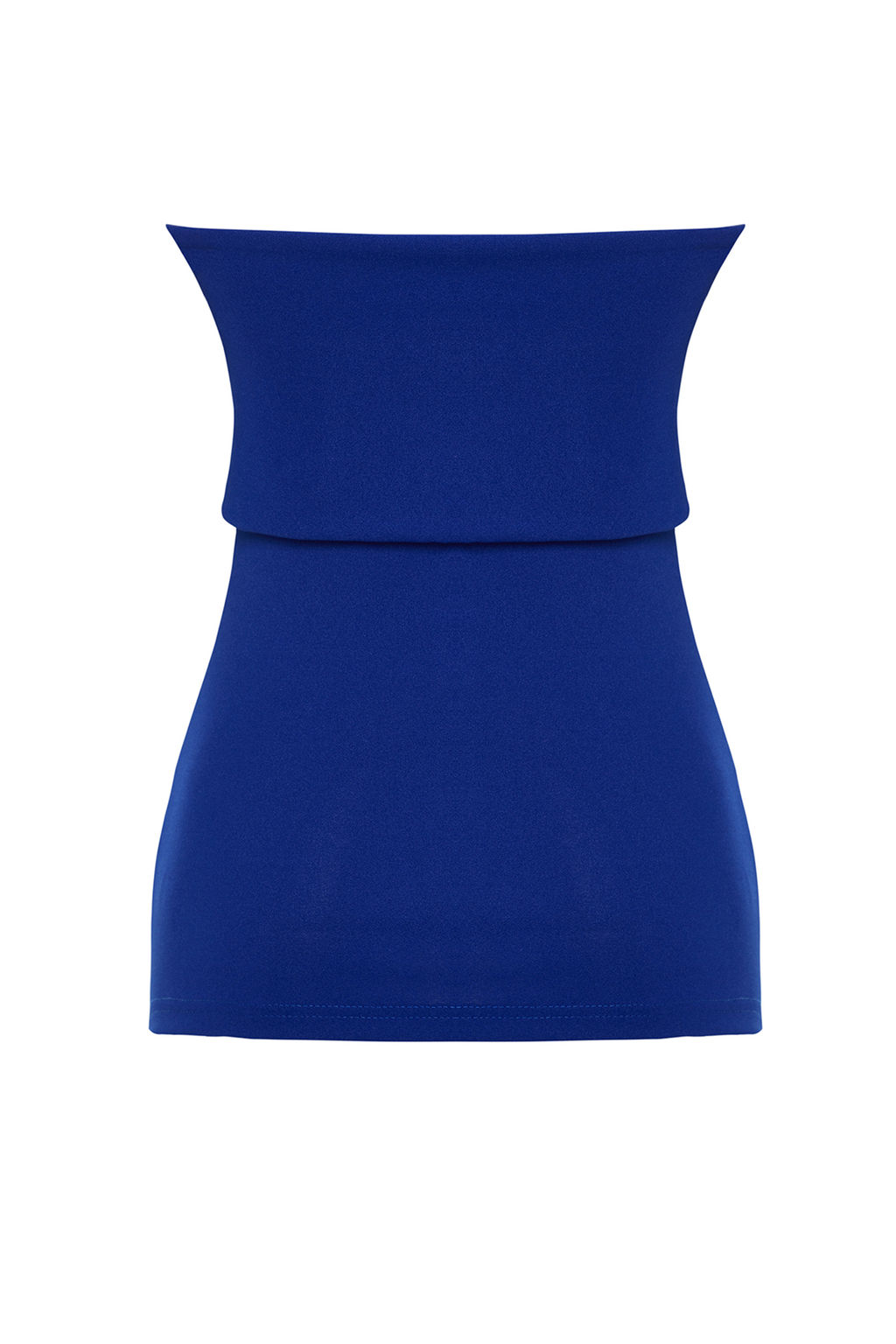 Trendyolmilla Beyaz Straplez Yaka Yandan Fermuarl? Krep Orme Bluz TWOSS23BZ00928  фото 10