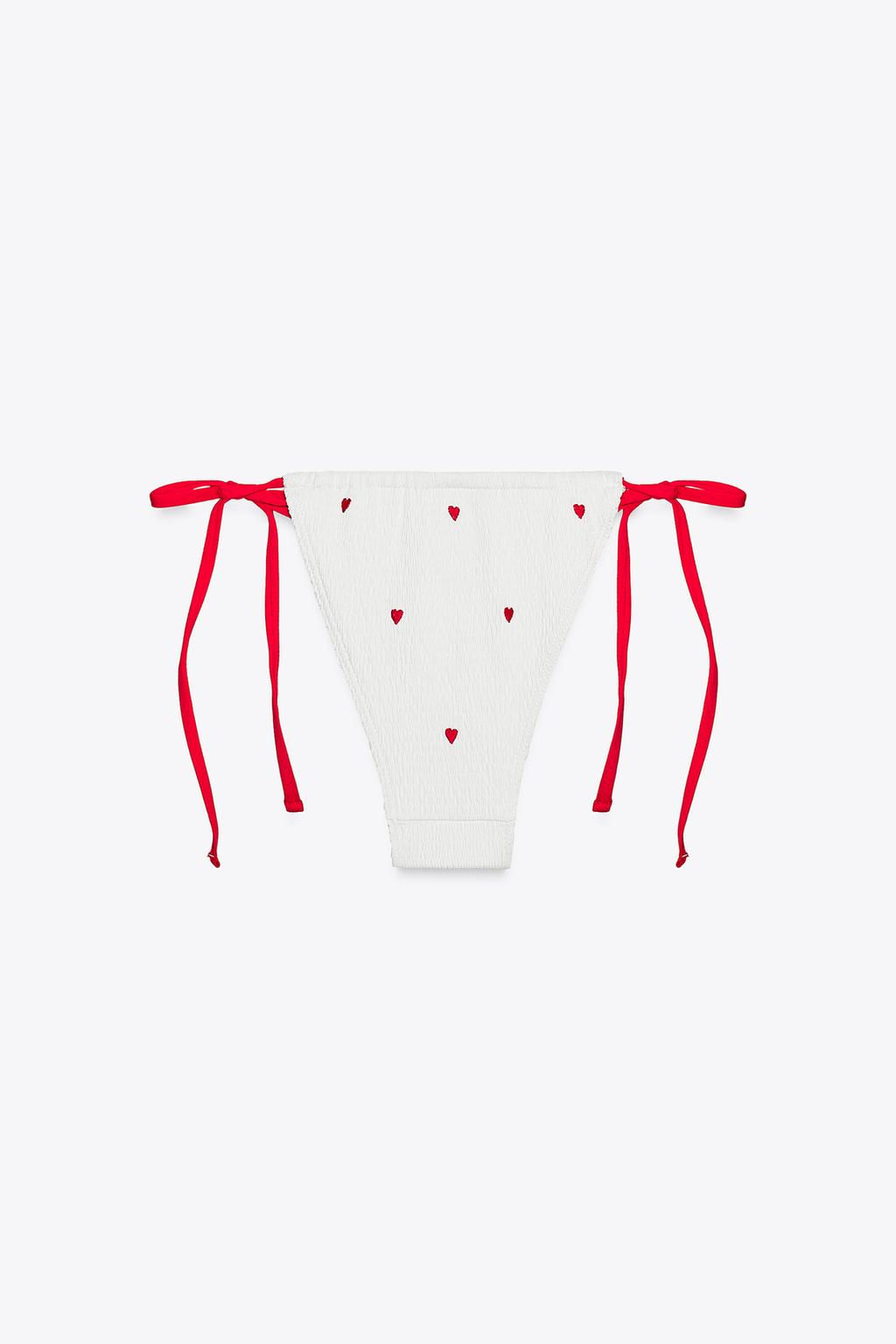 EMBROIDERED ELASTICATED BIKINI BOTTOMS - Zara фото 5