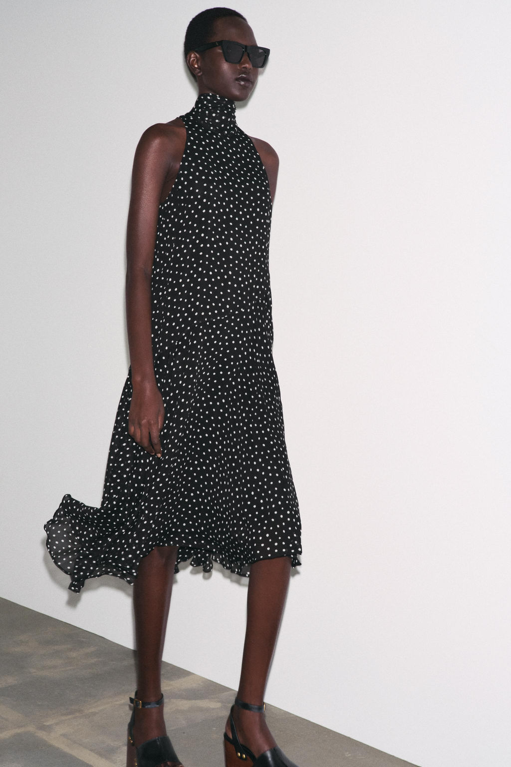 ZW COLLECTION HALTER POLKA DOT DRESS - Zara фото 11