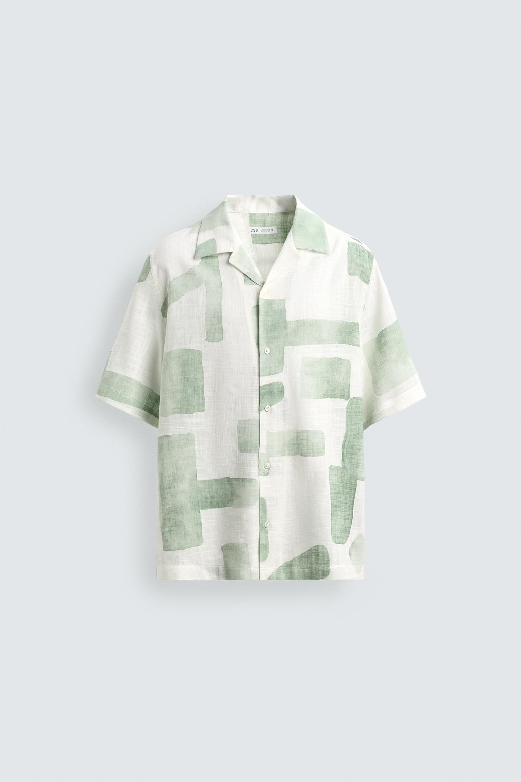 CAMISA FLUIDA ESTRUCTURA / Verdes - Zara фото 7