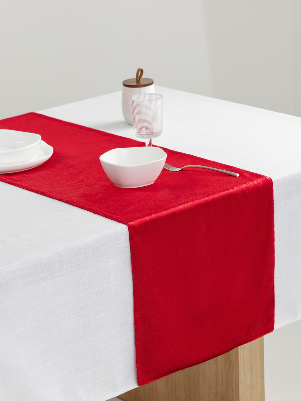 Дорожка настольная, 40х160 см, бархат, красная, Luck gift - Anna lafarg фото 5