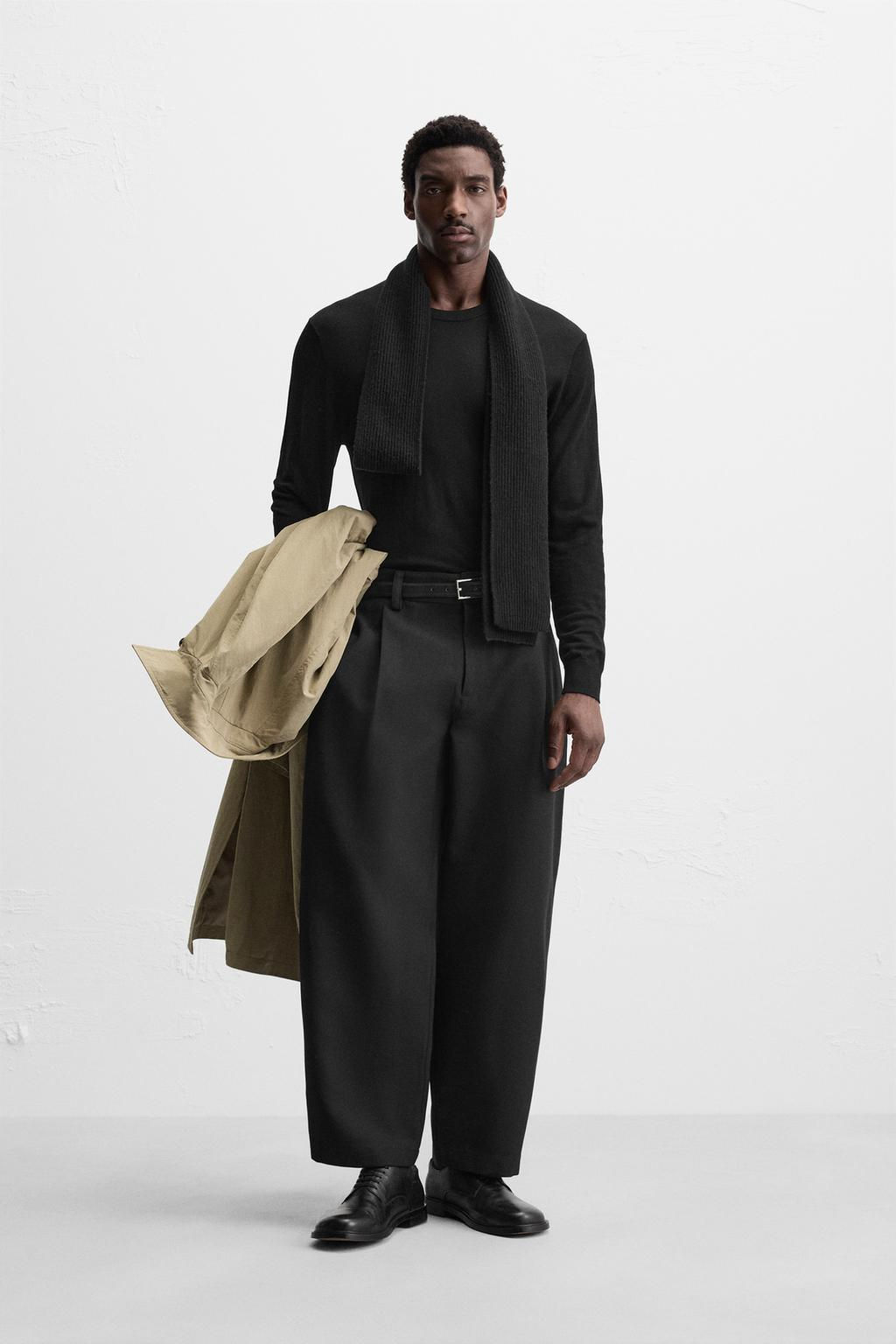 BALLOON FIT PLEATED TROUSERS - Zara фото 2