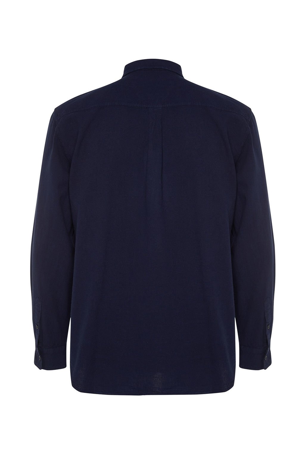 Lacivert Unisex Regular Fit %100 Pamuklu Keten Gorunumlu Gomlek TMNSS23GO00099 TMNSS23GO00099