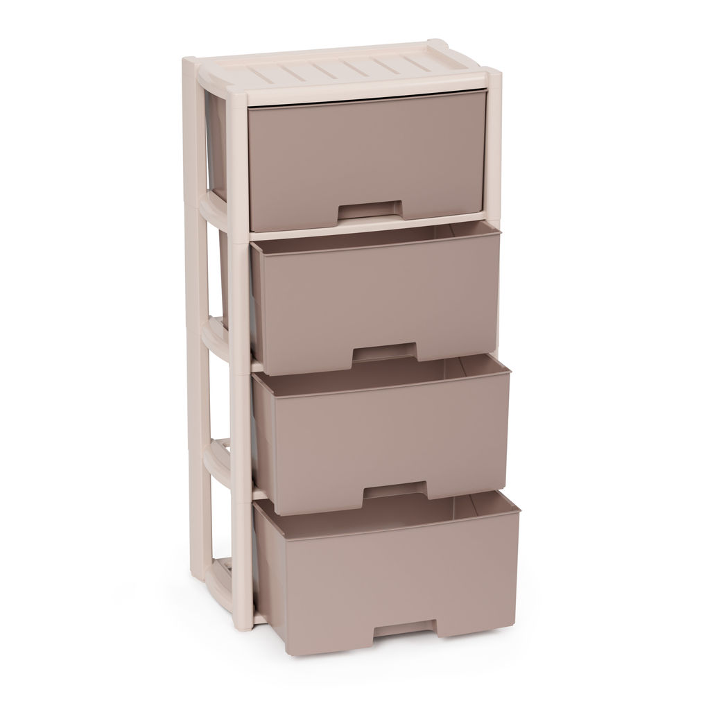 Комод п/эт. 4 секции "Колорит" (бежевый)