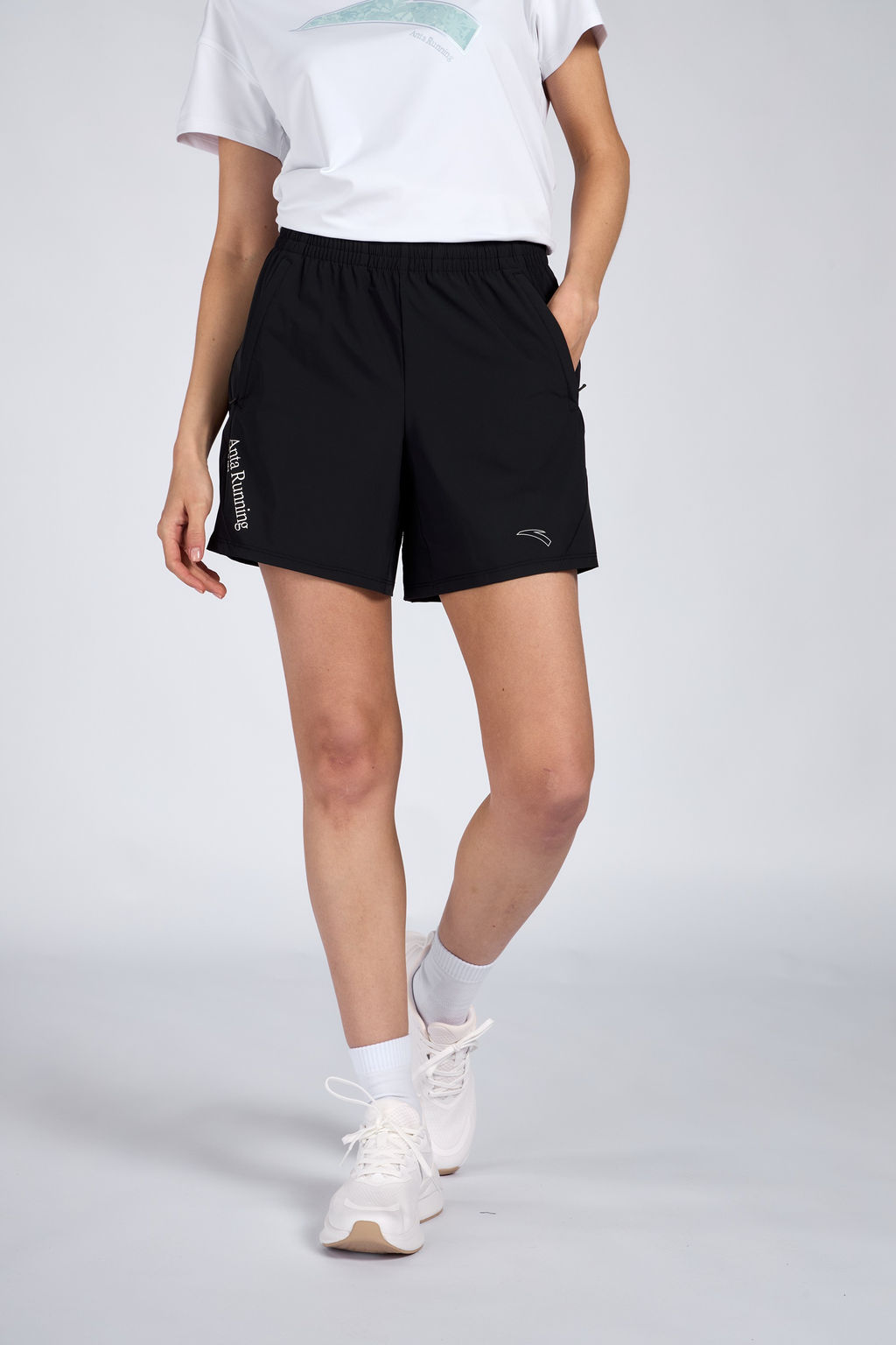 Шорты текстильные Черный ANTA RUNNING Woven Shorts