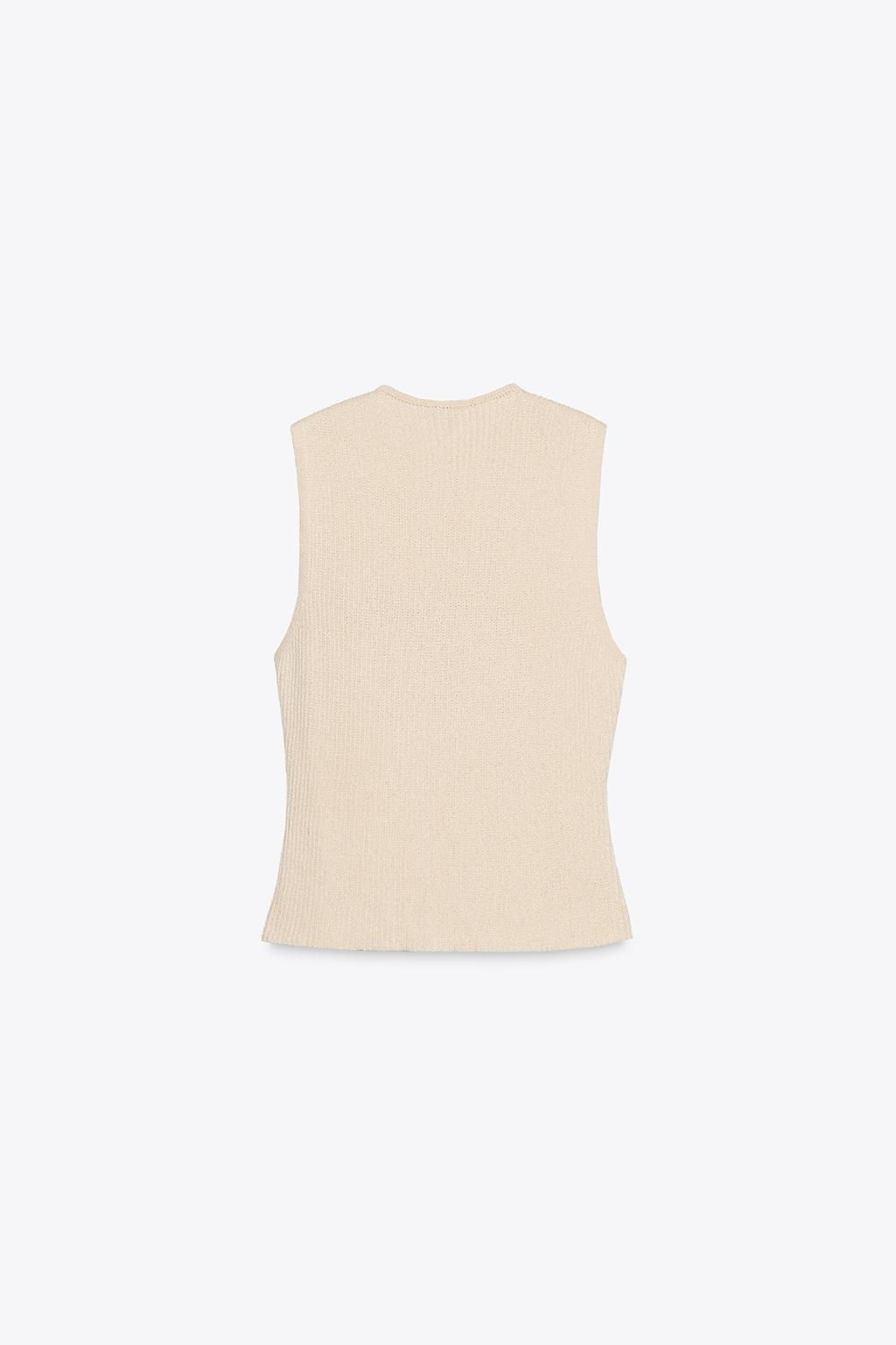 KNIT WAISTCOAT TOP - Zara фото 7