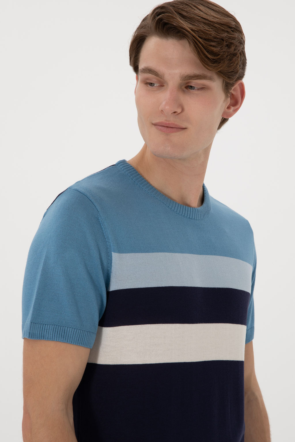 Erkek Slim Fit Bisiklet Yaka Lacivert Ti__rt Sepette S_rpriz _ndirim - U.s. polo assn фото 9