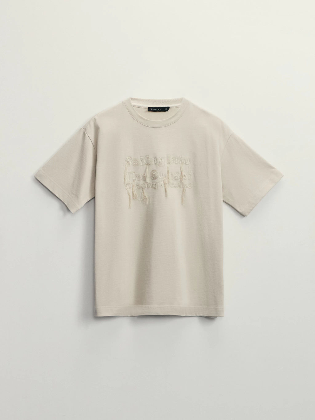 Футболка из хлопка с вышивкой / Zarina  фото 8