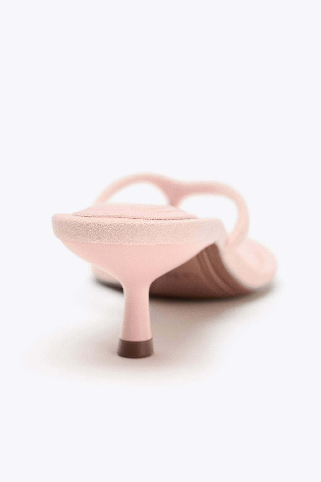 SOFT-FINISH KITTEN HEEL SANDALS - Zara фото 17